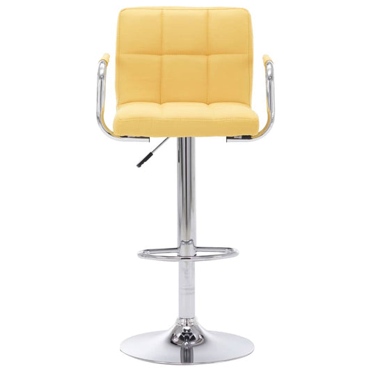 Taburete De Barra De Cocina De Tela Amarillo_0