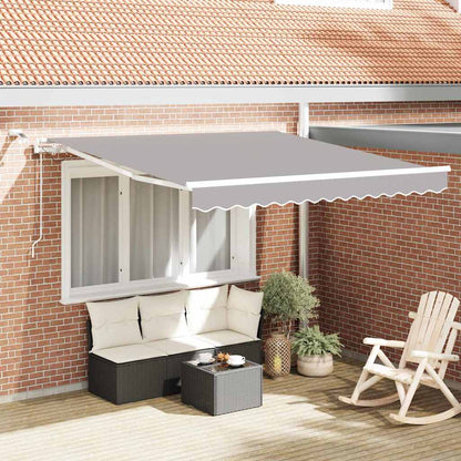 Toldo Retráctil Gris Claro 300 X 250 Cm Poliéster_1