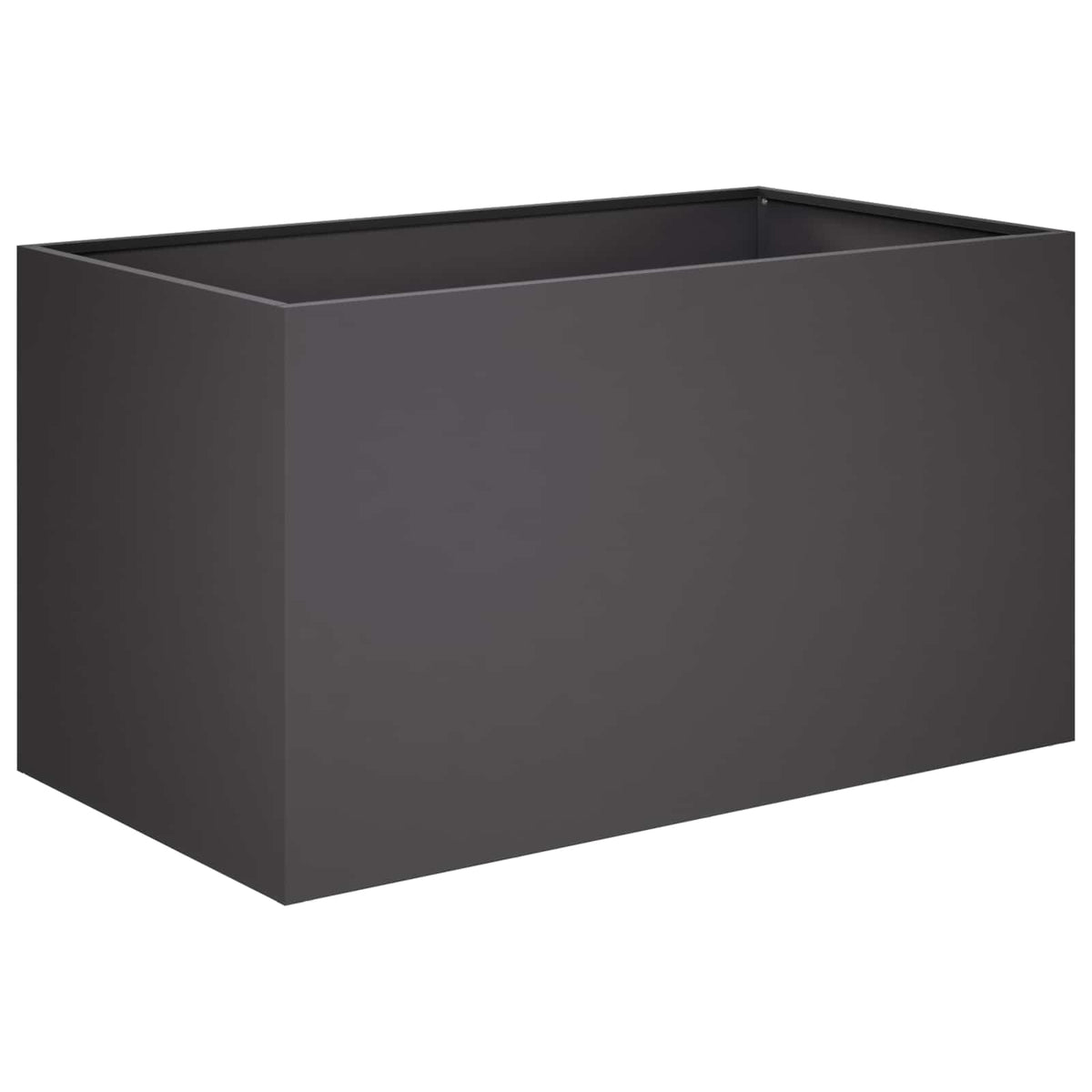 Macetero De Jardín 2 Uds. Negro 100 X 50 X 50 Cm_2