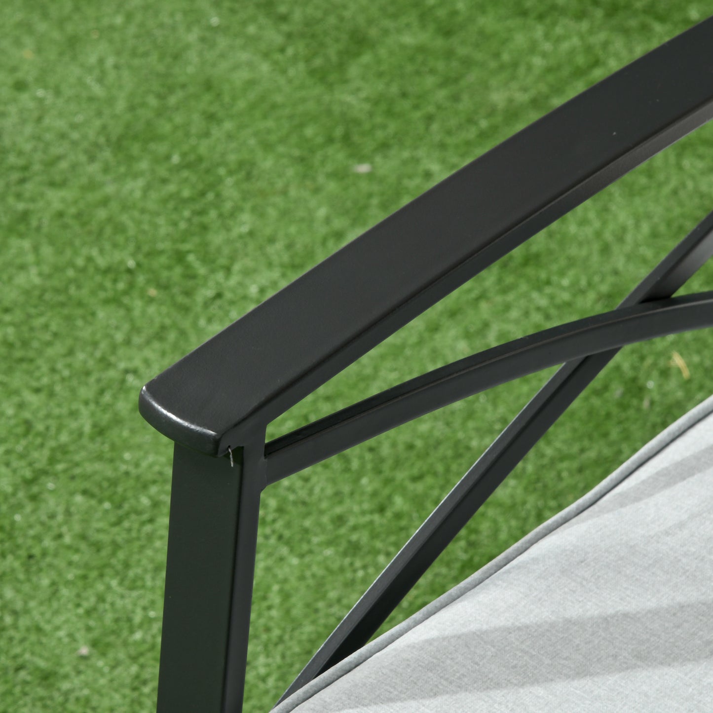 Outsunny Conjunto Mesa Y 2 Sillas De Jardín De Ratán 3 Piezas Con 2 Cojines_4