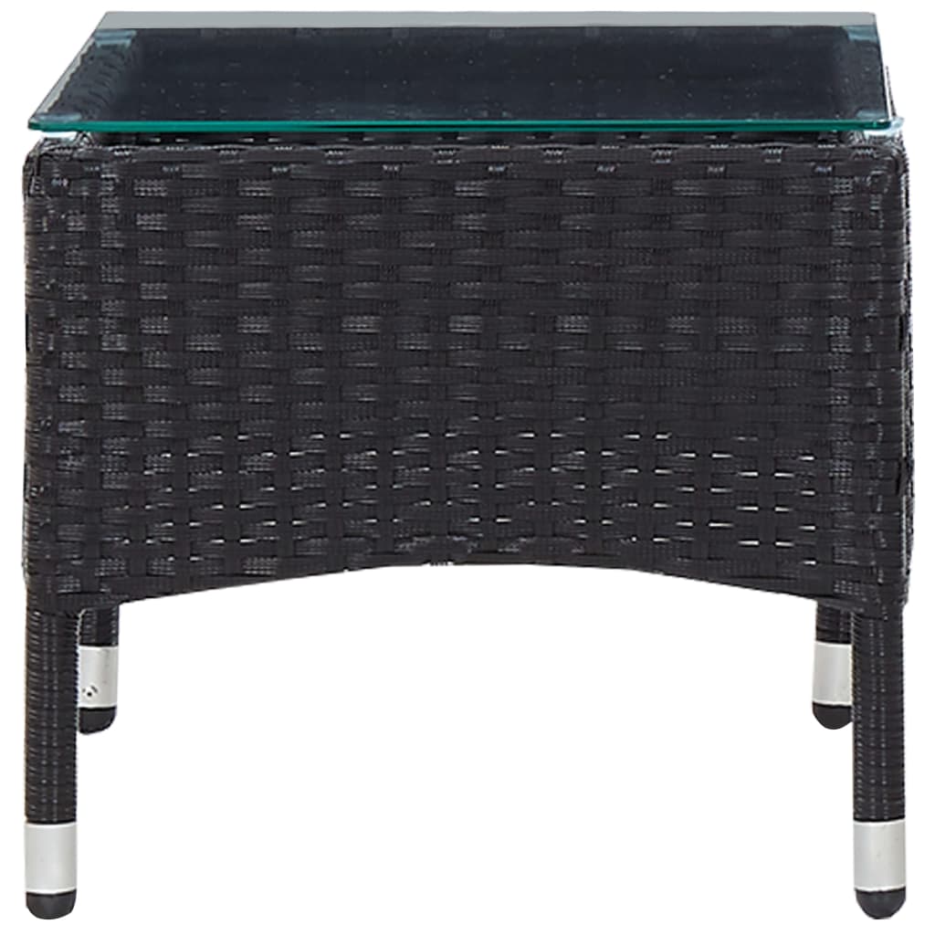 Vidaxl Set Muebles De Jardín 2 Piezas Con Cojín Ratán Sintético Negro_5
