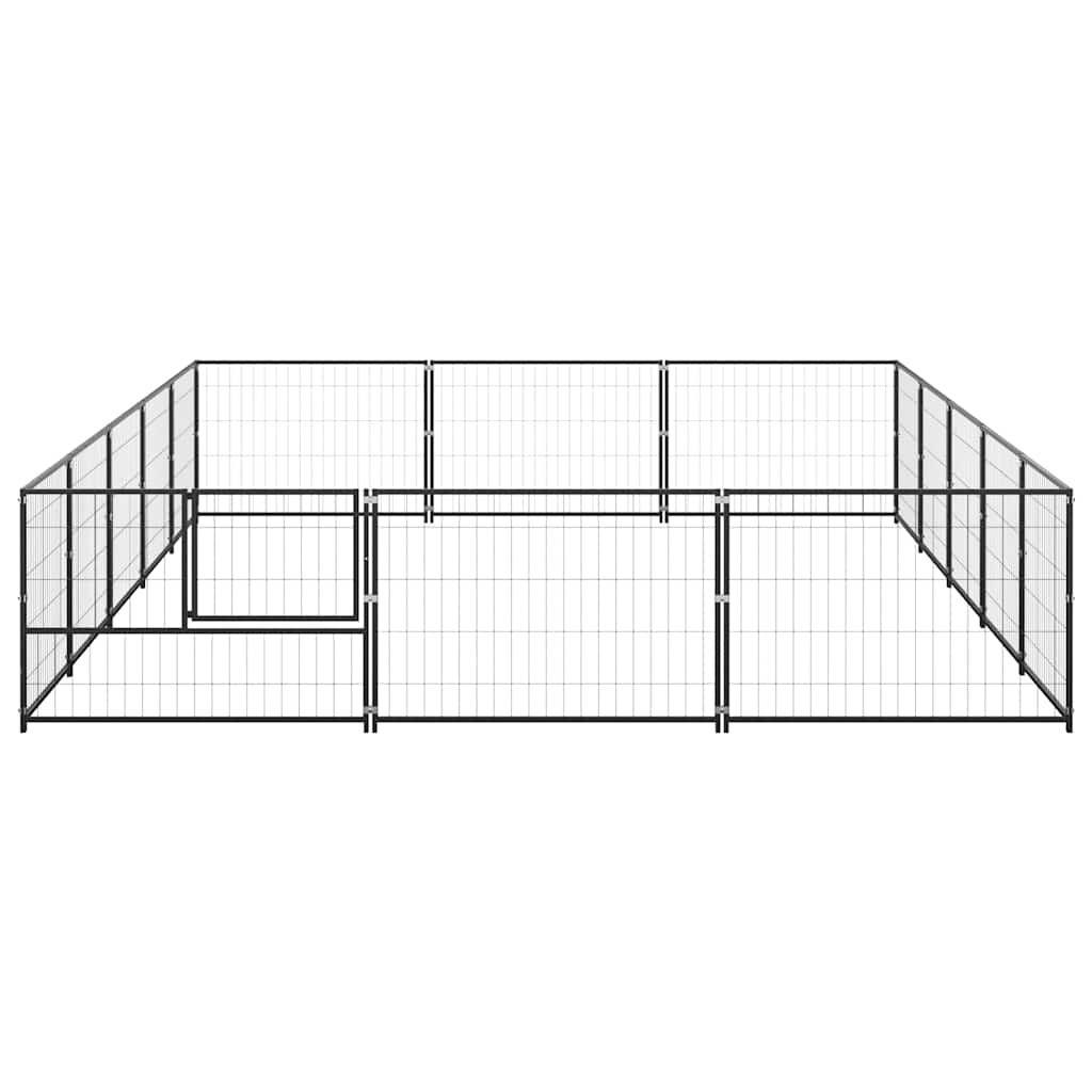 Perrera Acero 15 M² Negra_4