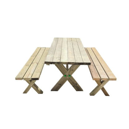 Mesa De Picnic Masgames Xerta 180 Madera Sin Pintar.