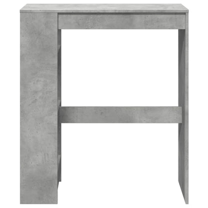 Mesa Alta Bar Con Estantes Madera Gris Hormigón 90x40x103,5 Cm_2