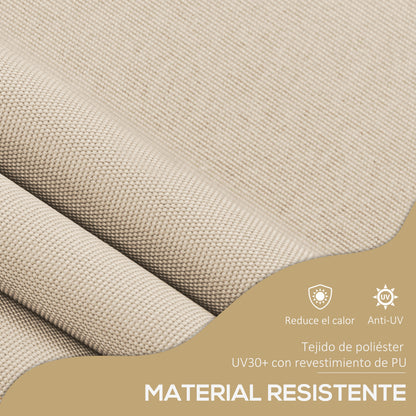 Outsunny Toldo Manual Retráctil 3,5x1,2 M Altura Ajustable 210-300 Cm Arena_5