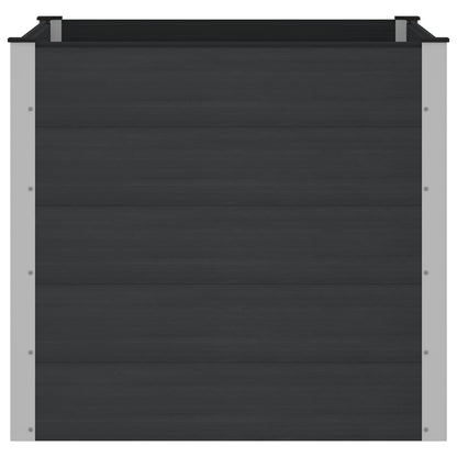 Arriate Elevado Negro 100 X 100 X 91 Cm Wpc Y Aluminio_3