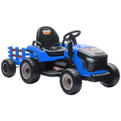 Aiyaplay Tractor Eléctrico Para Niños Con Remolque Desmontable Azul_0
