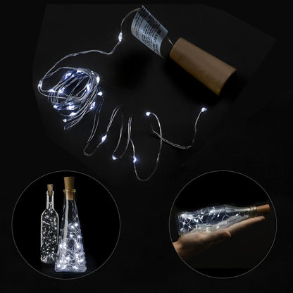 Luces Navidad Guirnalda Led Con Tapon 20 Microled Blanco Frio Ip20. A Pilas 3 Lr44 (si Incluidas)_0