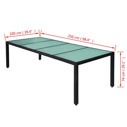 Vidaxl Set Comedor De Jardín 11 Piezas Y Cojines Ratán Sintético Negro_2