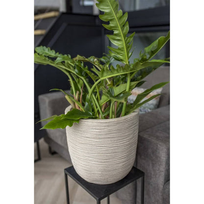 Capi Macetero Waste Rib Beige Terrazo 35x34 Cm_1