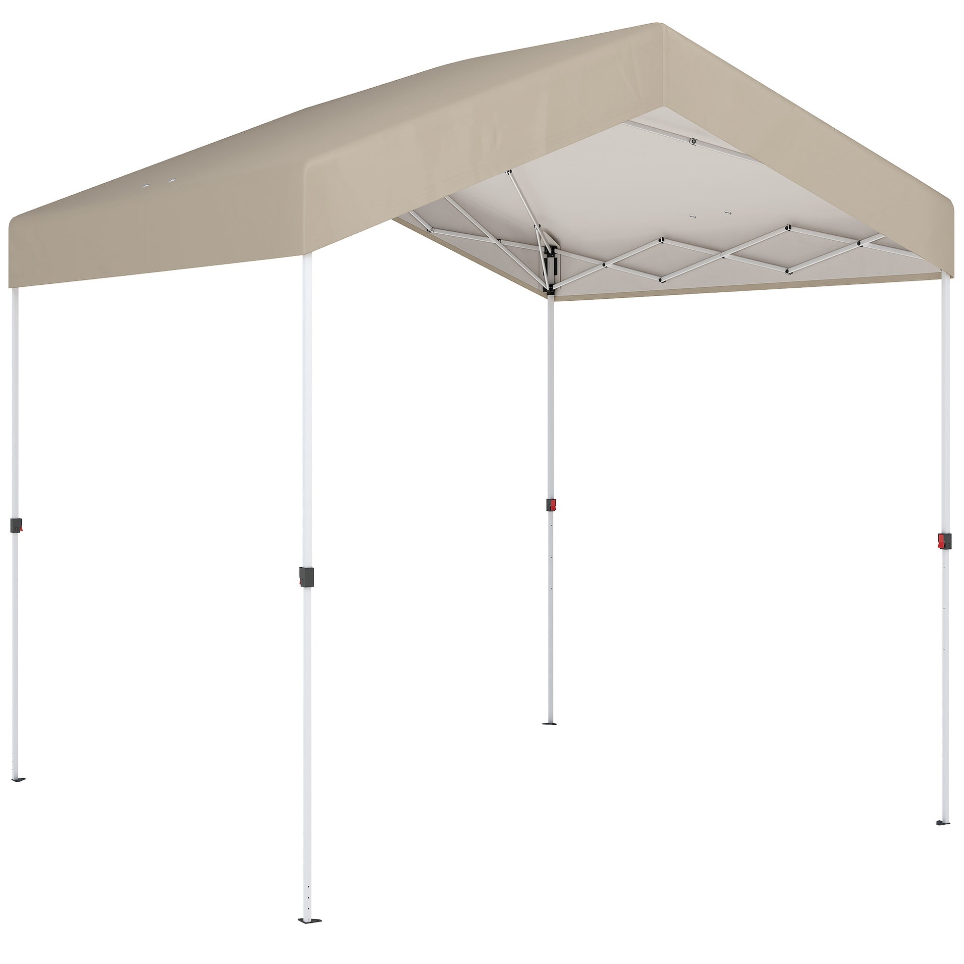 Outsunny Carpa Plegable 2,4x2,4 M Pop-up Upf50+ Bloqueo Central Altura Ajustable_0