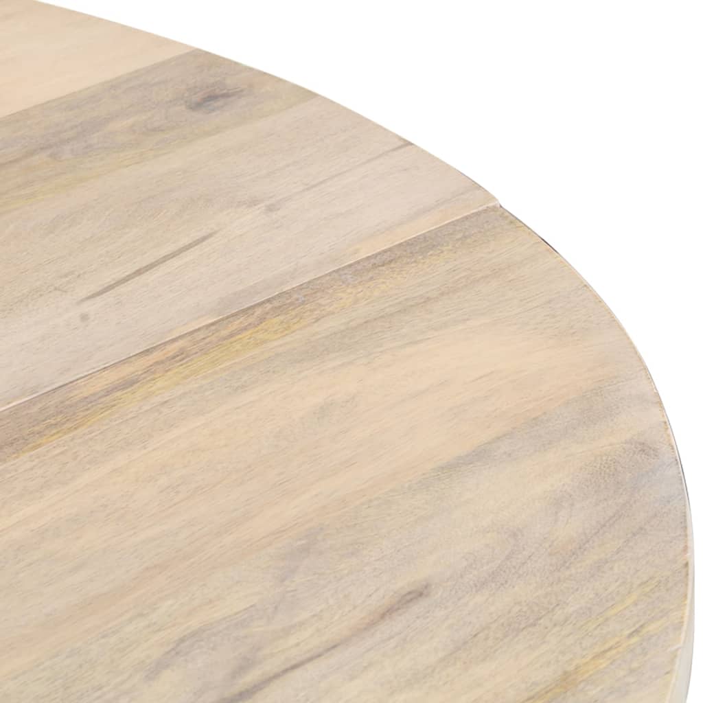 Mesa De Comedor Redonda De Madera Maciza De Mango 110x76 Cm_4