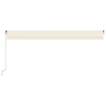 Toldo Manual Retráctil Con Led Color Crema 600x350 Cm_2