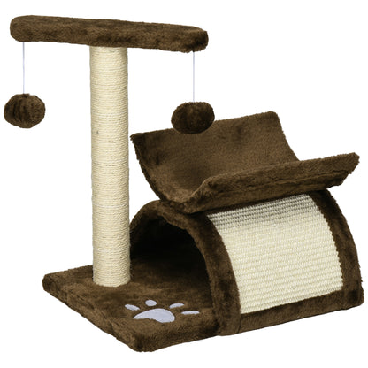 Pawhut Rascador Para Gatos Árbol Rascador Centro De Actividad 40x30x43cm Sisal_0