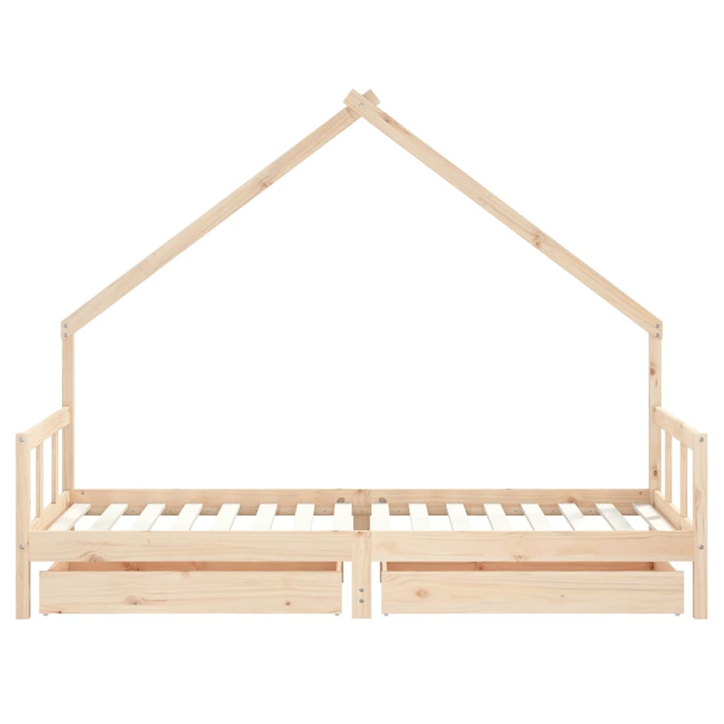 Vidaxl Estructura De Cama Para Niños Con Cajones Madera Pino 90x200 Cm_4