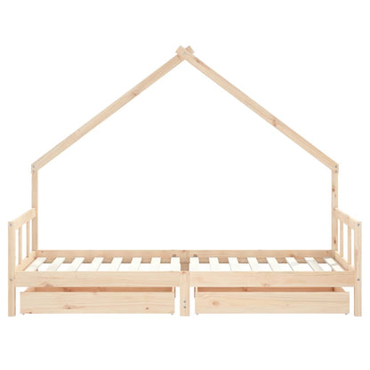 Vidaxl Estructura De Cama Para Niños Con Cajones Madera Pino 90x200 Cm_4