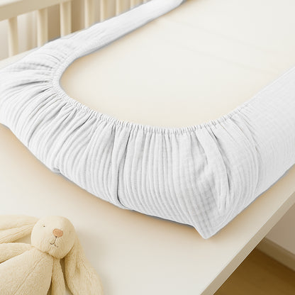 Funda De Colchón Para Cambiador En Algodón Bio Blanca_3