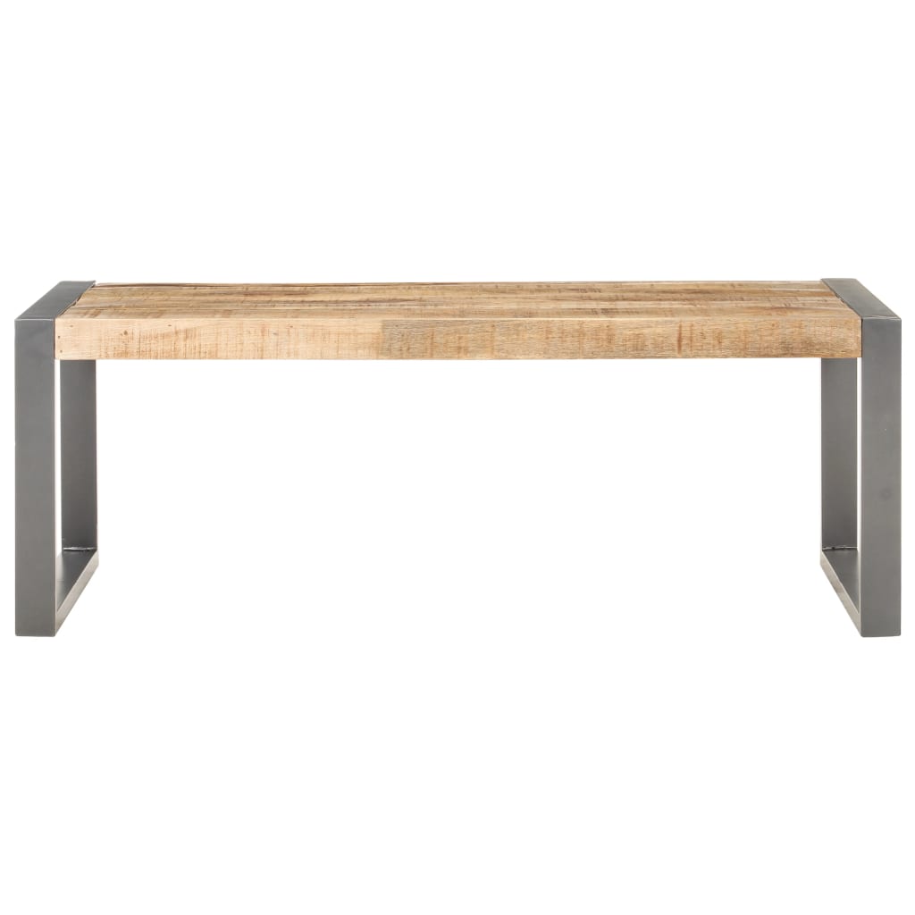 Mesa De Centro Madera De Mango Rugosa 110x60x40 Cm_0