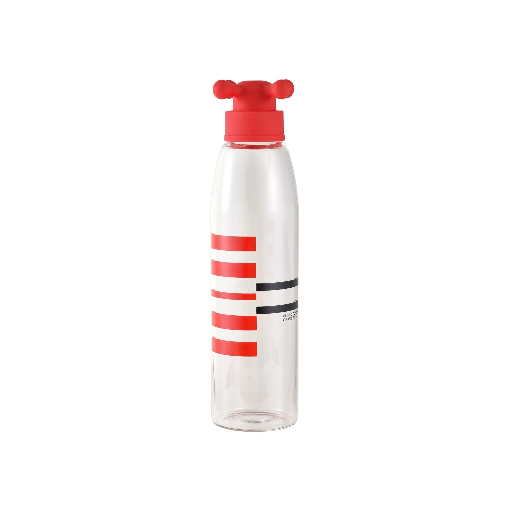 Botella De Agua 500ml Borosilicato Funda Rojo Y Tapa De Grifo Rainbow Be_2