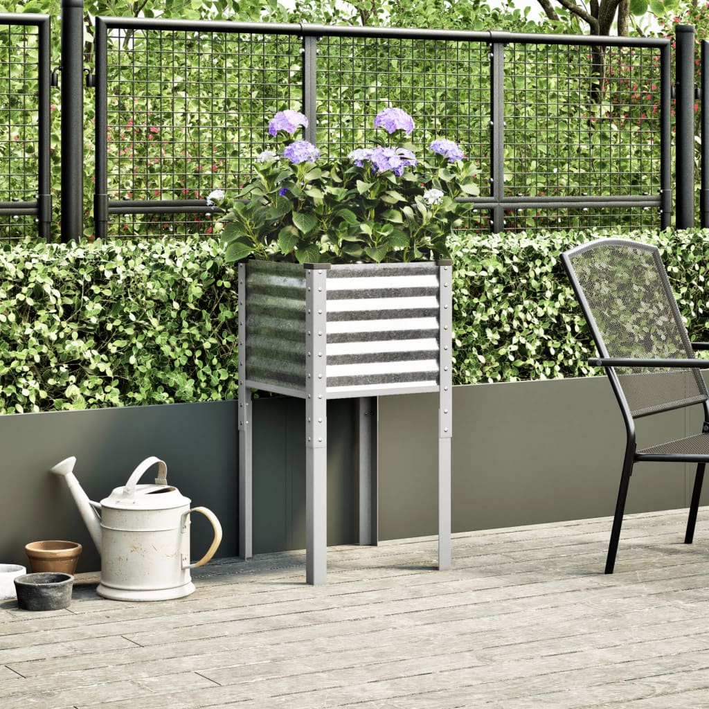 Jardinera De Jardín 45x45x88 Cm De Acero Galvanizado_2
