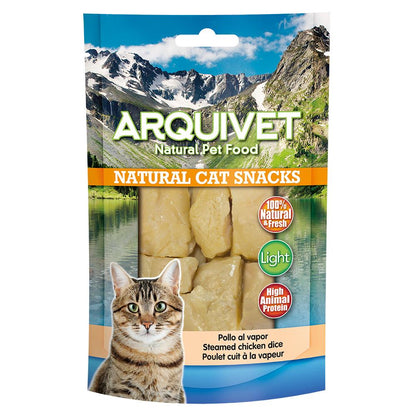 Pollo al vapor Arquivet 50 g Snack natural para gatos
