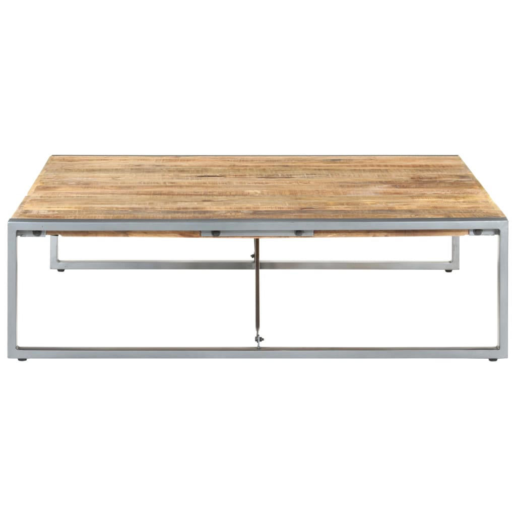 Mesa De Centro Madera De Mango Rugosa 140x140x40 Cm_1