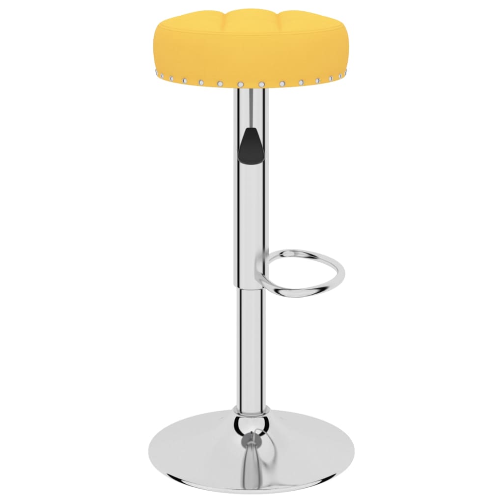 Taburetes De Cocina 2 Unidades Tela Amarillo Mostaza_2