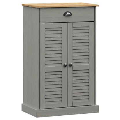 Zapatero Vigo Madera Maciza De Pino Gris 60x35x96 Cm / Vetonek_2