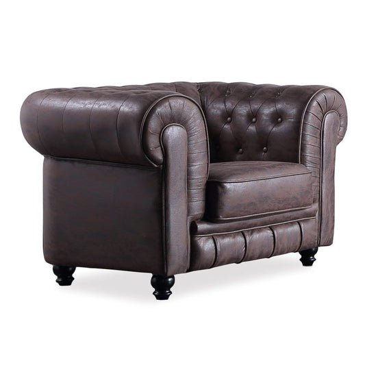 Sillón Chester Tejido Tapizado, Marrón, 115 X 75 X 84cm_0