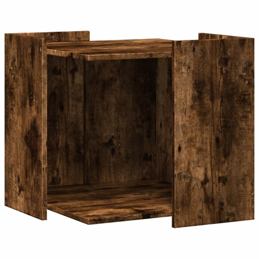 Vidaxl Mueble Arenero Para Gatos Madera Roble Ahumado 53x53x51 Cm_0
