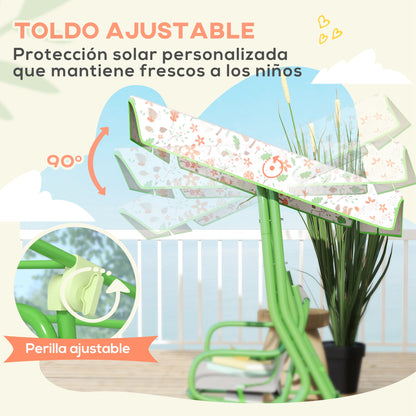 Aiyaplay Columpio De Jardín Exterior Para Niños De +3 Años 112x75x120 Cm Verde_4