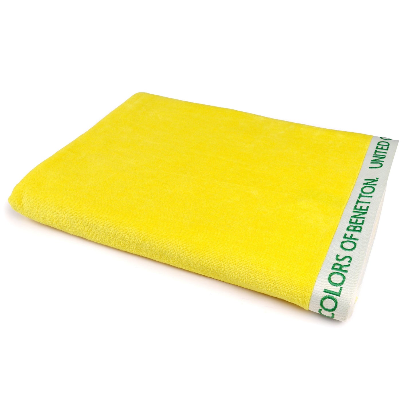 Set 2 Toalla De Playa 90x160cm 380gsm Velour 100%algodon Amarillo Casa Benetton_4