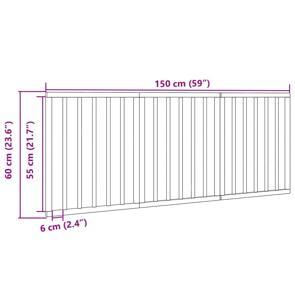 Vidaxl Puerta Para Perros Plegable 3 Paneles Madera Álamo Blanca 150cm_2