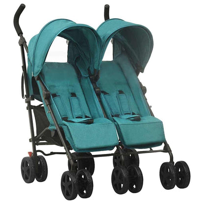 Vidaxl Carrito Para Gemelos De Acero Verde_0
