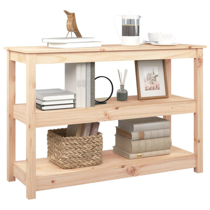 Mesa Consola Madera Maciza De Pino 110x40x74 Cm_2