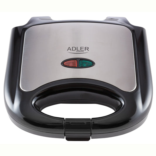 Sandwichera, 2 Sandwiches, Placas Antiadherentes, Tostado Perfecto, Acero Inoxidable, Compacta Adler Ad3015 850w_0