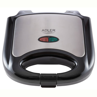 Sandwichera, 2 Sandwiches, Placas Antiadherentes, Tostado Perfecto, Acero Inoxidable, Compacta Adler Ad3015 850w_0