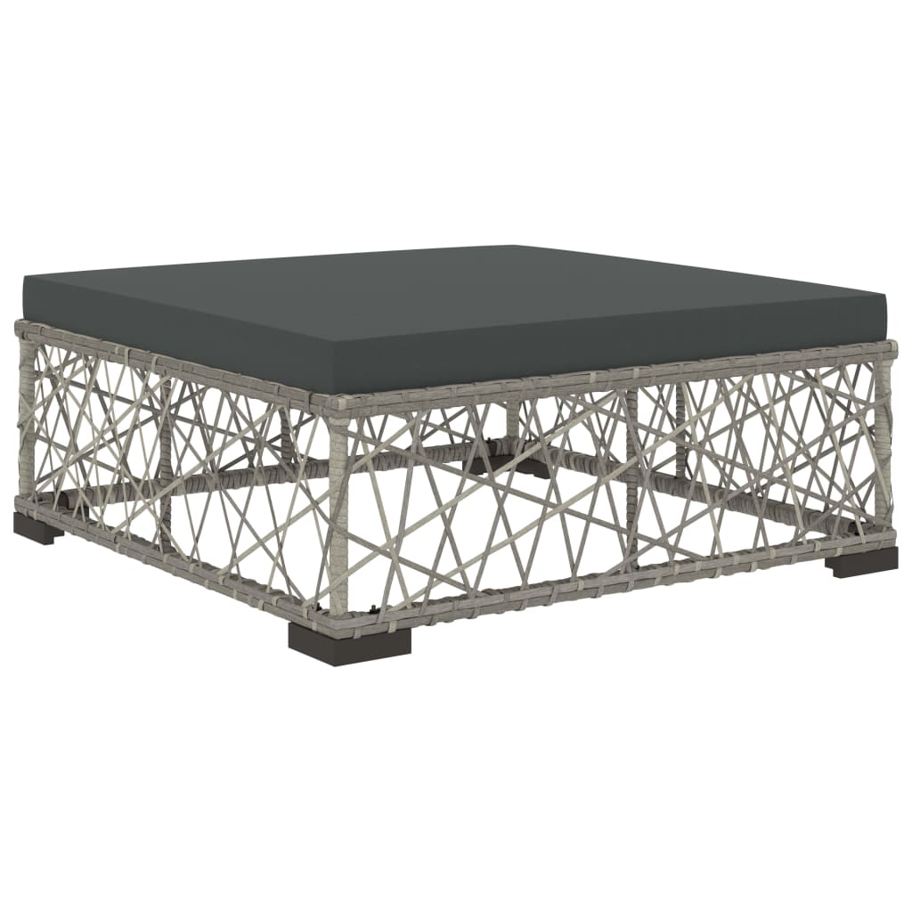 Vidaxl Set De Sofás De Jardín 6 Piezas Y Cojines Ratán Sintético Gris_5