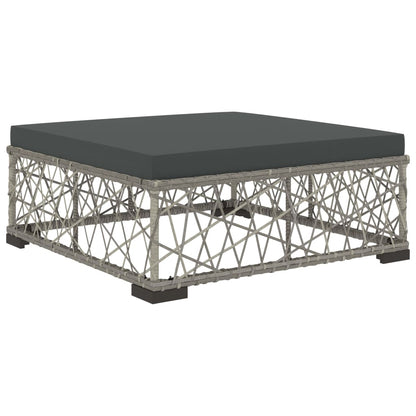 Vidaxl Set De Sofás De Jardín 6 Piezas Y Cojines Ratán Sintético Gris_5