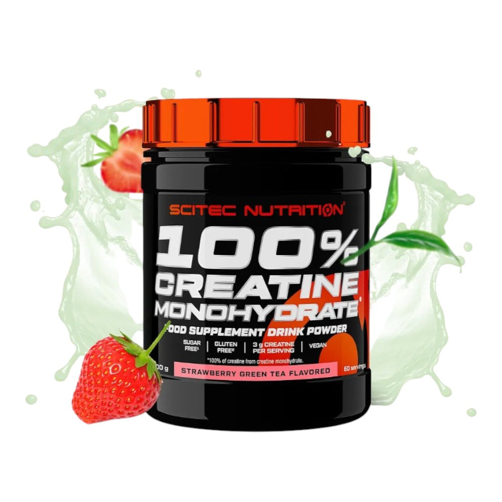 100% Creatine Monohydrate Sabores 300 Gr Fresa - Té Verde_0