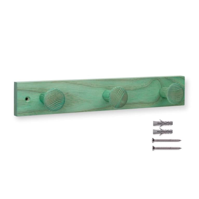 Colgador fresno 3 pomos con textura Lila