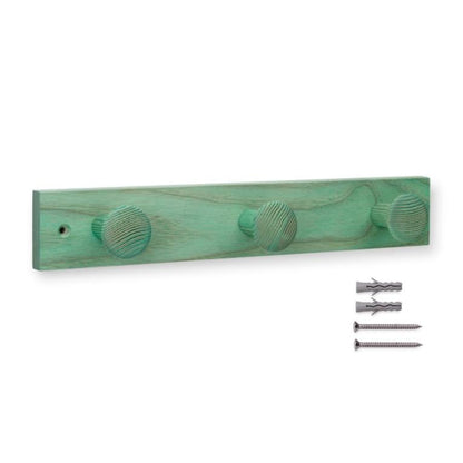 Colgador fresno 3 pomos con textura Lila