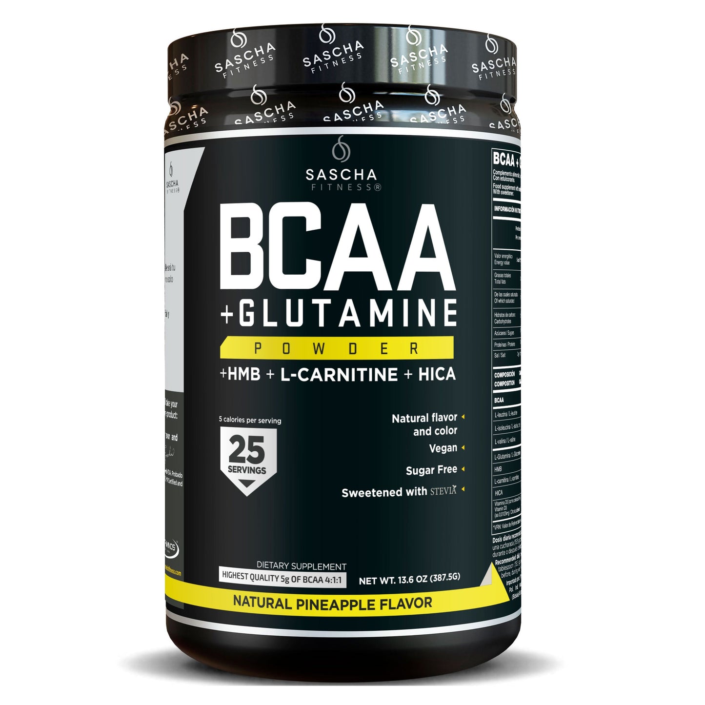Bcaa + Glutamina Sabor Piña - Sascha Fitness España