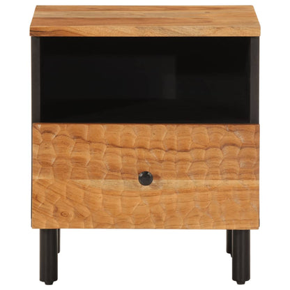Mesita De Noche De Madera Maciza De Acacia 40x33x46 Cm_3