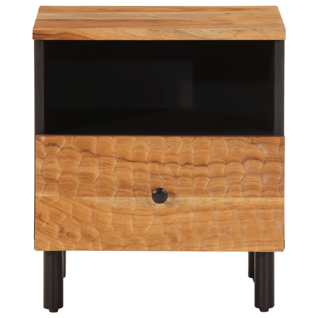 Mesitas De Noche 2 Uds Madera Maciza De Acacia 40x33x46 Cm_3