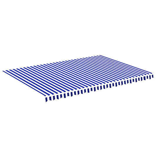 Tela De Repuesto Para Toldo Azul Y Blanco 5x3,5 M Poliéster_0