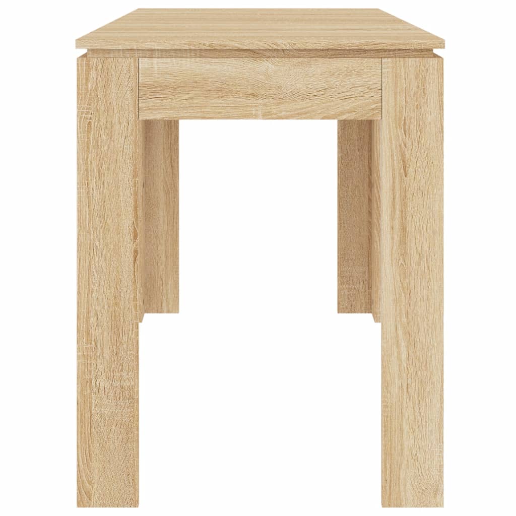 Mesa De Comedor Madera Contrachapada Roble Sonoma 120x60x76cm_3
