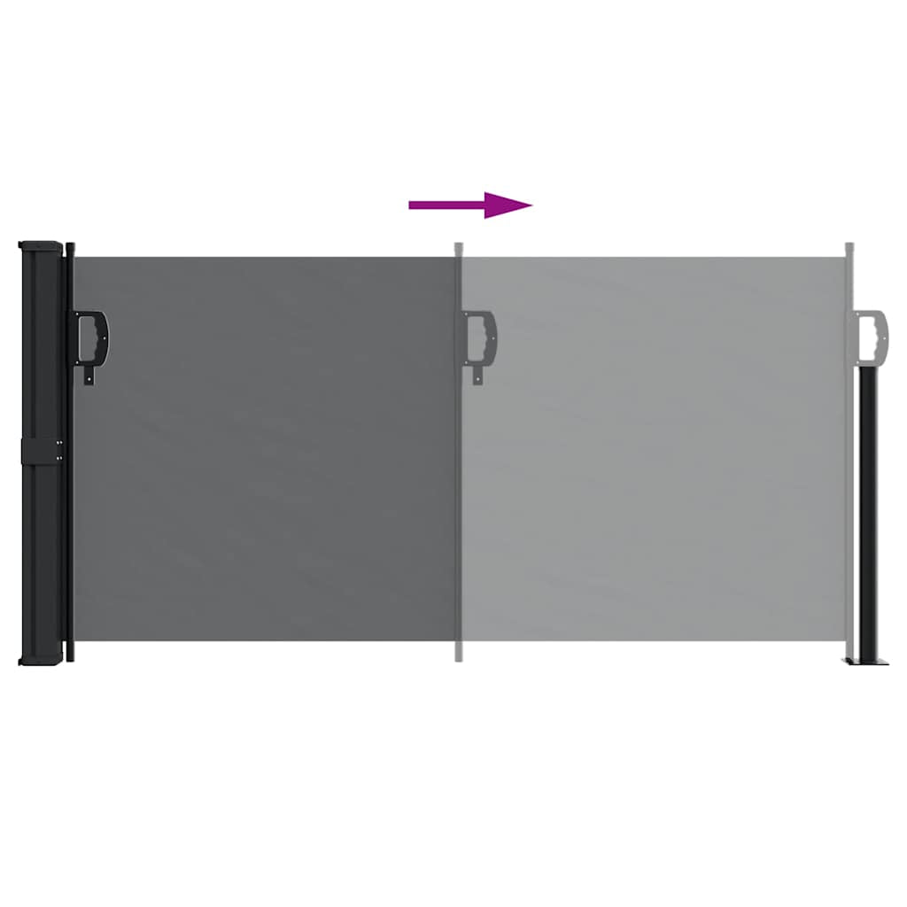 Vidaxl Toldo Lateral Retráctil Negro 100x500 Cm_4