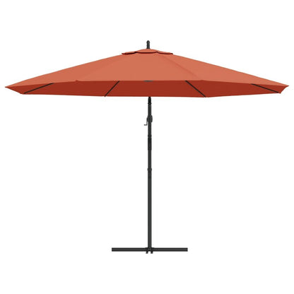 Vidaxl Sombrilla Voladiza Con Poste De Aluminio Terracota 350 Cm_4