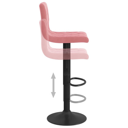 Taburetes De Cocina 2 Unidades Terciopelo Rosa_5